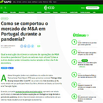 Como se comportou o mercado de M&A em Portugal durante a pandemia?